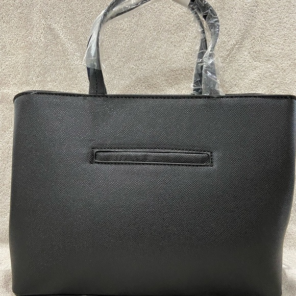 London Fog Marcelle Studded Satchel Black - Picture 2 of 3